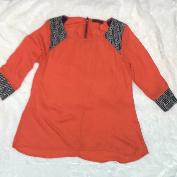 Orange black and white shirt THML Nordstrom brand - Picture 1 of 3